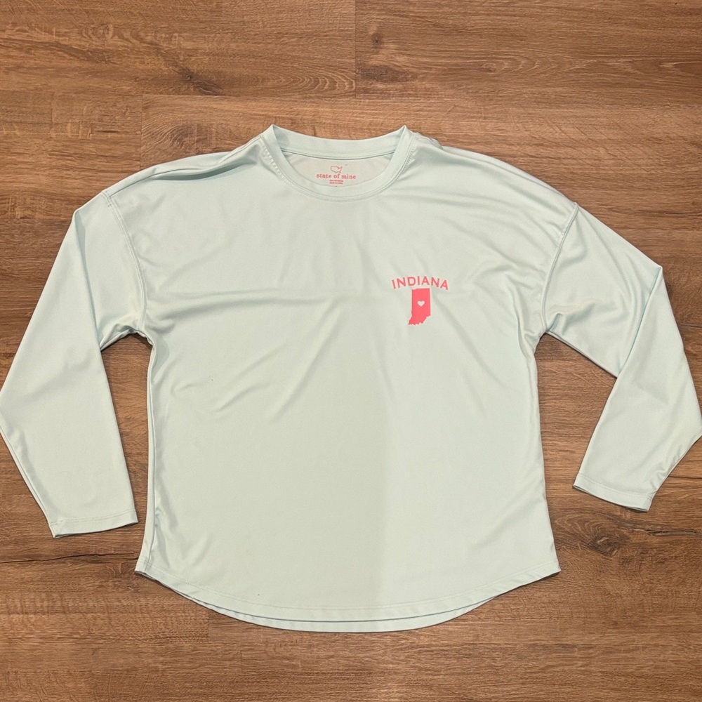 State of Mind Aqua Long Sleeve “Indiana” Tee